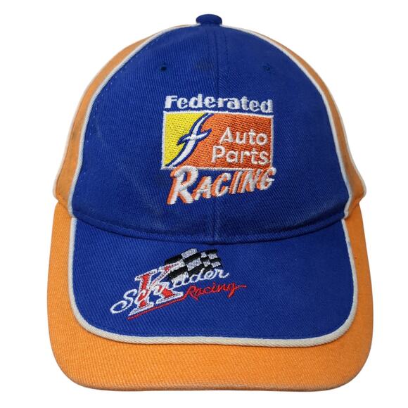 Federated Auto Parts Racing Schrader Racing Strapback Baseball Cap Blue One Size - Picture 1 of 10